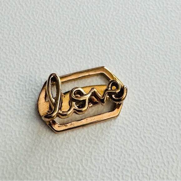 Keep Collective “Love” Script Gold Charm - Picture 1 of 3